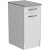 Image de Meuble bas de cuisine OSLO - Blanc - L 40 x P 60 x H 86 cm - 1 porte + 1 tiroir