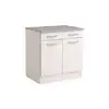 Image de Meuble bas 80 cm 2 portes + 2 tiroirs SPOON coloris blanc