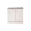 Image de Meuble bas 80 cm 2 portes SPOON coloris blanc