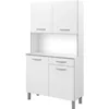 Image de Buffet de cuisine - Blanc - Contemporain - 4 portes - OSLO - L 101 cm