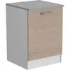 Image de OSLO Meuble Bas 1 porte + plan - Décor Chêne Jackson - L 60 x P 60 x H 86 cm