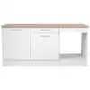 Image de Meuble bas de cuisine 180 cm 2 portes 1 tiroir COOLNESS coloris blanc