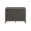 Image de Meuble bas de cuisine 120 cm 1 porte 3 tiroirs WAVE coloris gris