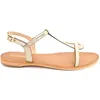 Image de Les Tropeziennes par M. Belarbi Femme HAMAT Chaussures Ville Sandale, Or Irise, 39