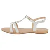 Image de Les Tropeziennes par M. Belarbi, HACKLIO, Chaussures Ville Sandale, Blanc-Serpent, 36