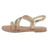 Image de LES TROPEZIENNES PAR M. BELARBI, DIAMS, Chaussures Ville Sandale, Or Craquele, 41