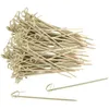 Image de Fackelmann 9903150 Lot de 100 mini pics à brochette, pics en bois, pic à brochette, Bois, 10 cm