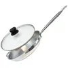 Image de ELO 9905250 Ensemble de poêle et couvercle 32 cm, poêle à frire, poêle de cuisine, couvercle de cuisson, poele induction, verre, acier inoxydable, transparent, 32 cm