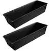 Image de Zenker 9914250 Lot de 2 moules à cake, moule à gâteau, moule rectangulaire, 2 moules à cakes rectangulaires identiques, moule rectangle, Acier, Noir, 25,5 x 11,5 x 7 cm