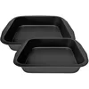 Image de Zenker 9915050 Lot de 2 moules à brownie, moule carré, moule à gâteau, 2 moules à gâteaux carrés, Acier, Noir, 27 x 26 x 5 cm