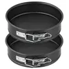 Image de Zenker 9916050 Lot de 2 mini moules à manqué, mini moules ronds, moule à manqué à charnière, moule à gâteau, Acier, Noir, 16 x 16 x 4 cm