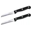 Image de Nirosta 9920550 Lot de 2 couteaux à legumes Nirosta-Mega 18cm en Bakélit/INOX, Acier Inoxydable, Noir/Argent, 18 x 4,8 x 1 cm