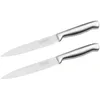 Image de Nirosta 9319550B 9319550 Lot de 2 couteaux de cuisine, Couteau à découper, Lame de 12cm, Argenté, Acier inoxydable, 24x2,5cm