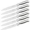 Image de Nirosta 9319750 Lot de 6 couteaux de cuisine, Couteau à découper, Lame de 12cm, Argenté, Acier inoxydable, 24x2,5cm