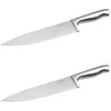 Image de Nirosta 9320050 Lot de 2 couteaux de cuisine, Couteau à découper, Lame de 20cm, Argenté, Acier inoxydable, 33x5cm