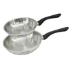 Image de Fackelmann Set 2 poêles inox 20/24 cm induction sans PFAS