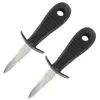 Image de Fackelmann Lot de 2 couteaux à huîtres en avec manche ergonomique 15,5 cm