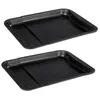 Image de Zenker 9339750 Lot de 2 plaques de cuisson, plat à pizza pour four, plaques à pâtisserie, biscuit, pizza, pâtisserie, génoise, plaque de four, plaque pour pizza, Acier, Noir, 35-52 x 32 x 3 cm