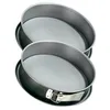 Image de Zenker 9344450 Lot de 2 Moules à charnière rond 28 cm à fond plat, à manqué, avec charniere fond plat, pâtisserie, Acier, 28 cm