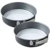 Image de Zenker 9344550 Lot de 2 Moules à manqué à charnière 26 cm fond en verre, moule rond, moule à charnière 26 cm, moule gateau, moule patisserie, Acier, Verre, 26 x 6,5 cm
