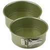 Image de Zenker 9347150 Lot de 2 Moules à manqué à charnière, Moule rond vert anti-adhésif, ILAG, Cire de carnauba, 20 x 7,5 cm
