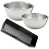 Image de Zenker & Fackelmann 9360650 Moule à Cake Extensible 28-40cm - Bol à Mixer 25cm - Bol à Mixer 20,5cm - Spatule 25cm - Noir, Inox, Lila