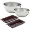 Image de Zenker et Fackelmann 9361550 Lot de moules à chocolat, 2 bols à mixer et 1 spatule, Brun, Inox, Plastique, 25 x 14 x 2,8 cm | 25 cm | 20,5 cm