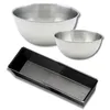Image de Zenker & Fackelmann 9363450 Moule à Cake de 28 à 40 cm, 2 Bols Mixer Inox 20,5 cm & 25 cm, Spatule Silicone Lila, 28-40 x 16 x 10 cm| 25 cm | 20,5 cm