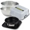 Image de Zenker 9370650 Set 4 pièces Moule à Manqué 23 cm, à Charnière, Avec Couvercle de Transport, Antiadhésif Téflon, 2 Bols à Mixer Acier Inoxydable 20,5 et 25 cm, Spatule à Pâtisserie Silicone, Noir, Rose