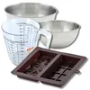 Image de Zenker 9372750 Pâtisserie Set de 2 moules à chocolat Dubaï 22,5 x 19 cm, empreinte profonde, bols à mélanger en acier inoxydable 20,5 et 25 cm, verres à mesurer en plastique 1L, spatule, silicone