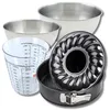 Image de Zenker 9374350 Set pâtisserie Moule à Manqué et Savarin 26 cm à Charnière, Antiadhésif Teflon, 2 Bols à Mixer en Acier Inox 20,5 et 25 cm, Verre Mesureur Plastique 1 L, Spatule Silicone, Noir, Rose