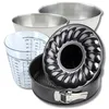Image de Zenker 9374450 Set pâtisserie Moule à Manqué et Savarin 28 cm à Charnière, Antiadhésif Teflon, 2 Bols à Mixer en Acier Inox 20,5 et 25 cm, Verre Mesureur Plastique 1 L, Spatule Silicone, Noir, Rose