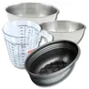 Image de Zenker 9375050 Set pâtisserie Moule à Pain Ovale 26 cm Fond Quadrillé, Antiadhésif Teflon, Brioches, 2 Bols à Mixer en Acier Inox 20,5 et 25 cm, Verre Mesureur Plastique 1 L, Spatule Silicone, Noir
