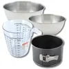 Image de Zenker 9380850 Set Moule à Panettone 18 cm à Charnière, Acier Antiadhésif ILAG Premium sans PFOA, Layer Cakes, 2 Bols à Mixer Inox 20,5 et 25 cm, Verre Mesureur Plastique 1 L, Spatule Silicone, Noir
