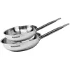 Image de Fackelmann Set 2 poêles inox 20/24 cm induction sans PFAS