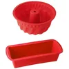 Image de Dr. Oetker Set de 2 moules à gâteaux en silicone, rouge, 24 x 10 x 7,5 cm, moule à cake et moule à kouglof, résistant -40°C à +230°C, lave-vaisselle, sans toxique