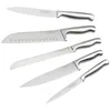 Image de Nirosta Set de 5 couteaux de cuisine professionnels inox | Découpe précise au quotidien, Lot de 5 pour couvrir chaque geste, Acier inoxydable monobloc, Lames de 24 à 33,5 cm
