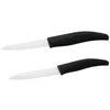 Image de Nirosta 9981250 Set de 2 couteaux de cuisine avec lame en céramique, couteau d'office, couteau en céramique, couteau de cuisine professionnel, Céramique, Plastique, Longueur de 18 cm et 24,5 cm