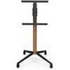 Image de ERARD 039340   Pied TV Mobile ou Fixe   Kana 1400XL   Hauteur Réglable   roulettes Multidirectionnelles   Colonne Bois Chêne Clair   Gestion Câbles Intégrée   Compatible VESA