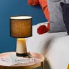 Image de COREP Lampe de table Baltik, noir/bois clair, 33 cm, métal/coton