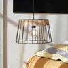 Image de COREP Suspension Indah, noire, Ø 35 cm, métal/rotin