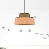 Image de COREP Suspension Mallorca, kaki/couleur naturelle, Ø 38 cm, tissu/raphia