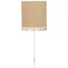 Image de Applique murale demi-lune avec cordon en raphia frangé coloris naturel Ibiza E14 60W IP20 L.20 x H.23 x P.10cm Corep