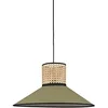 Image de COREP Suspensionabat Jour en Lin/cannage Naturel Kaki e27