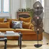 Image de MARKET SET lampe sur pied Screen, noir, rotin, hauteur 179 cm