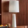 Image de MARKET SET lampe à poser Cosiness, pied en céramique blanc