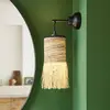 Image de MARKET SET Applique murale Formentera, marron Hauteur 47 cm, fibre de palmier