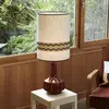 Image de MARKET SET lampe de table Jimmy, marron/beige, 83 cm, bordure