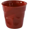 Image de Revol RV619088 Tasse Espresso froissé Porcelaine, Rouge, 6.5 x 6.5 x 6 cm