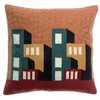 Image de Vivaraise - Housse de coussin Brodé en coton Suri multicolore 45x45 cm